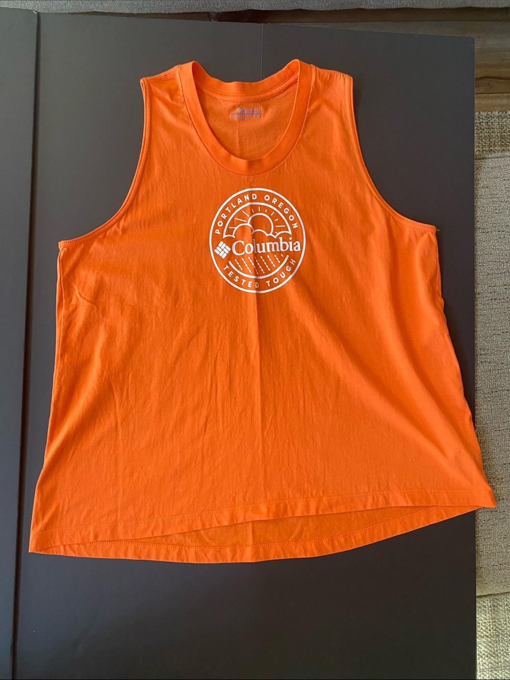 Columbia Women’s Bright Orange Logo Tank Top Size XL New W/O Tags